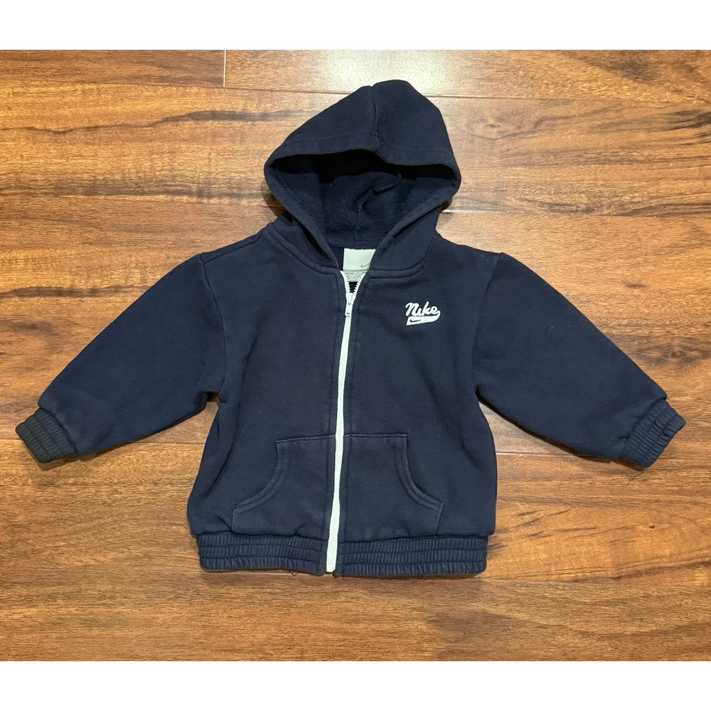 Vintage Y2K‎ Nike Jacket Hoodie Full Zip Blue Toddler Boys 24 Months